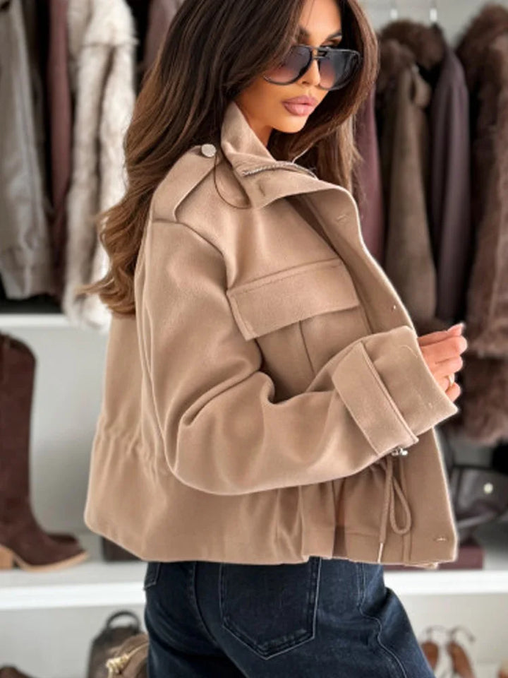 New Fashion Long Sleeve Zipper Women's Jackets Casual Loose Autumn Winter Women's Coat Office Lady Chic Outwear